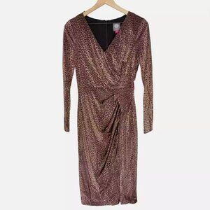 Vince Camuto: Metallic Animal Print Dress - size 8